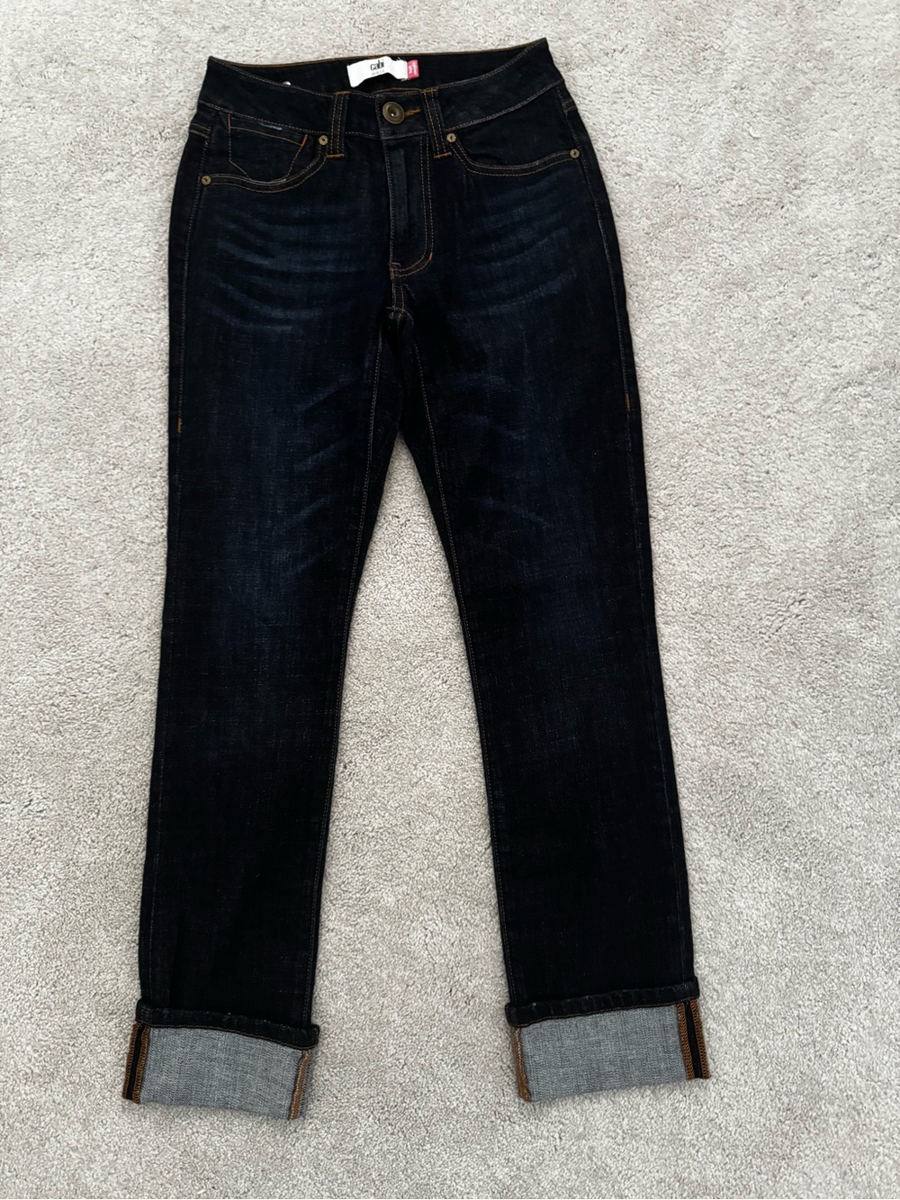 Cabi High Straight Dark Wash Size 0